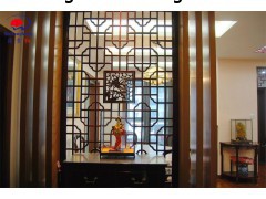 装饰公司首选厂家海棠红，实木花格品质保障，仿古门窗