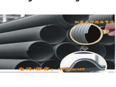 黑色加筋波纹排污管 钢带增强排污管 DN300mm加筋缠绕管