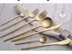 葡萄牙Cutipol同款金色西餐餐具套装刀叉不锈钢北欧刀叉勺
