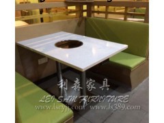 深圳厂家 承接酒店餐厅餐桌椅定制 防火板板式火锅桌