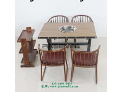 深圳餐厅家具批发厂家 实木火锅桌椅图片 实木火锅桌椅价格