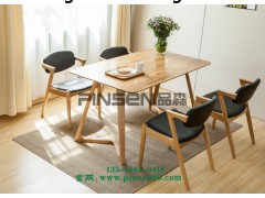 深圳餐厅家具定制 实木餐桌椅组合 餐厅桌椅图片