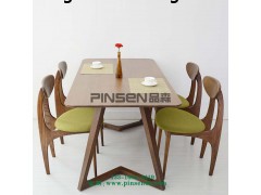 现代简约餐桌 咖啡厅实木桌椅 餐厅桌椅定制