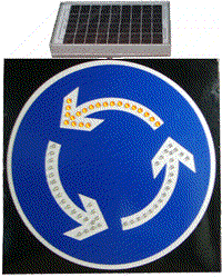 苏州市太阳能环岛标志牌，led交通标志牌