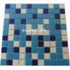 供应酒店游泳池专业生产蓝色玻璃马赛克瓷砖