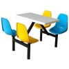 胜芳玻璃钢餐桌椅直销  可折叠连体餐桌椅供应