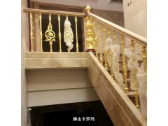 长沙风格多变的别墅镀铜楼梯扶手分享案例