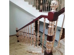 香港简约大方的室内铜制楼梯镀金扶手报价